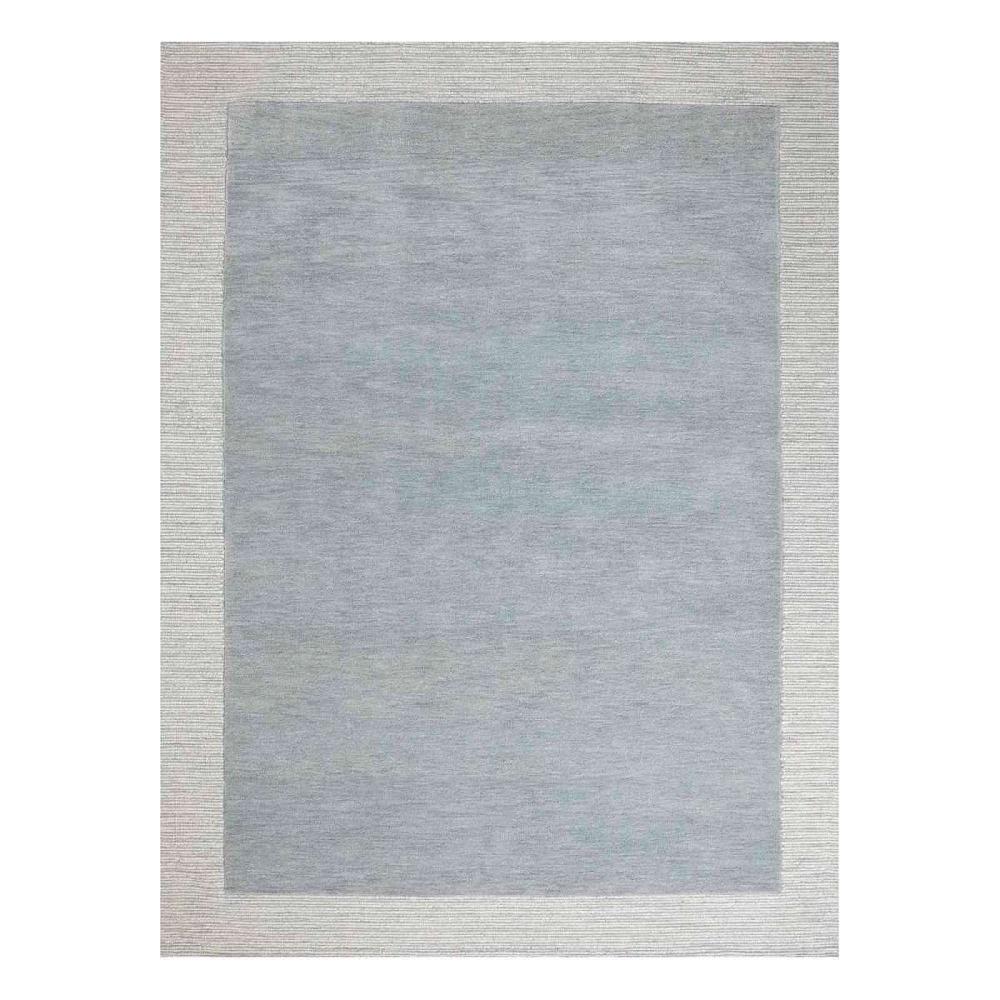 At Home (A529) Linwood Blue Tufted Area Rug With Border 5x7