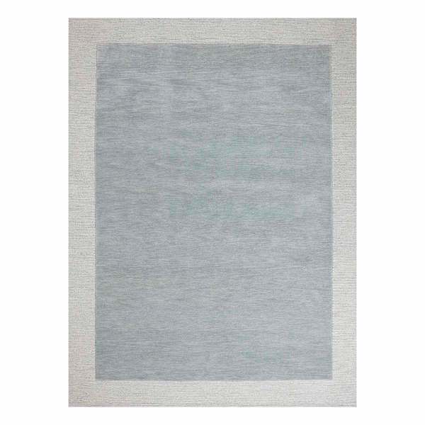 at home (A529) Linwood Blue Tufted Area Rug with Border 5x7