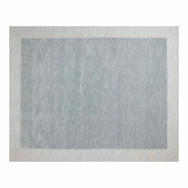 at home (A529) Linwood Blue Tufted Area Rug with Border 8x10