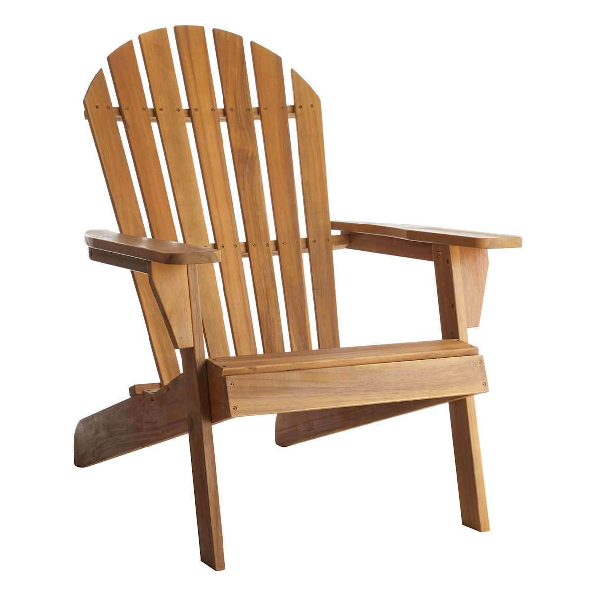 At Home Adirondack Natural Wood Patio Chair 2-Piece Set