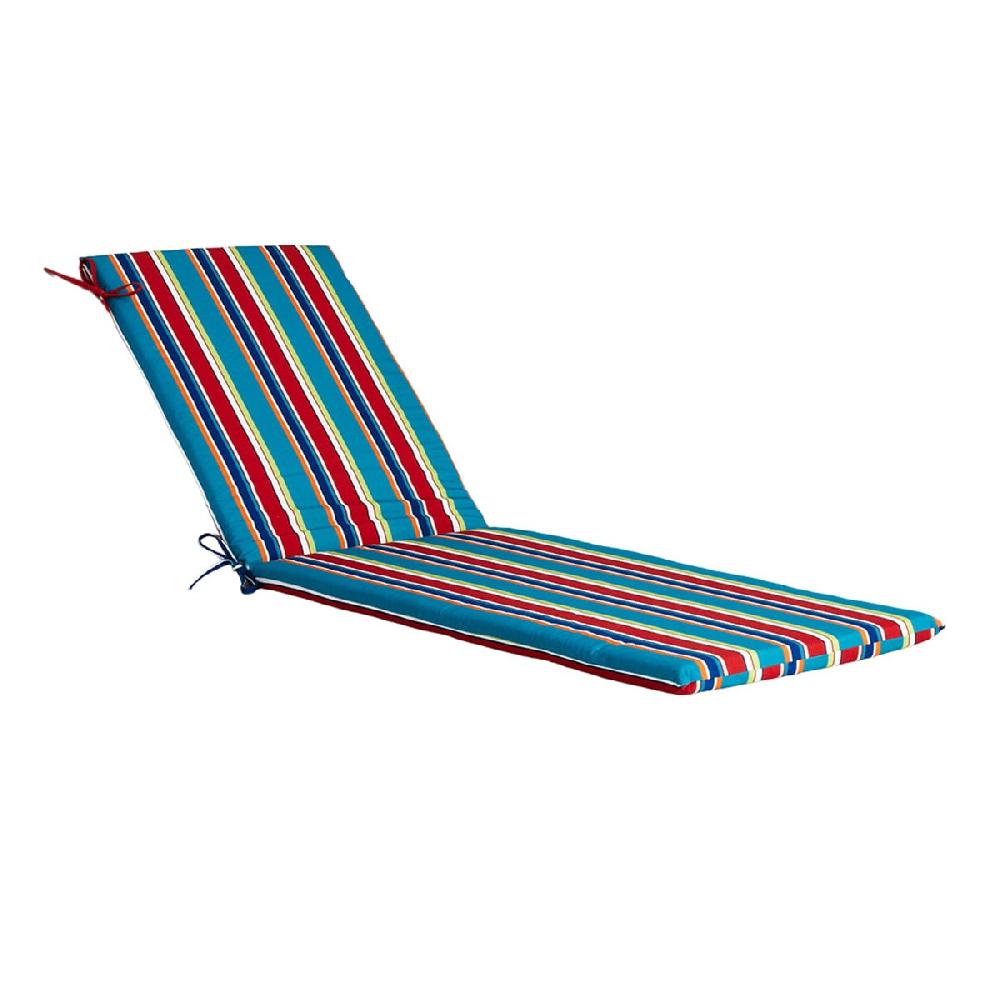 At Home Alvarado Stripe Outdoor Chaise Lounge Cushion