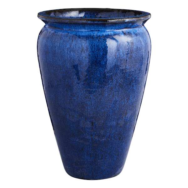 at home Arcadia Blue Ceramic Outdoor Planter Medium