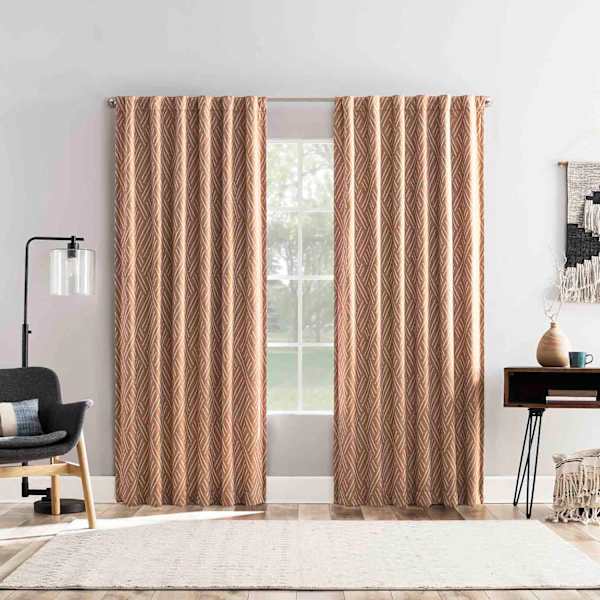 at home Arvid Nutshell Brown Blackout Curtain Panel 84"
