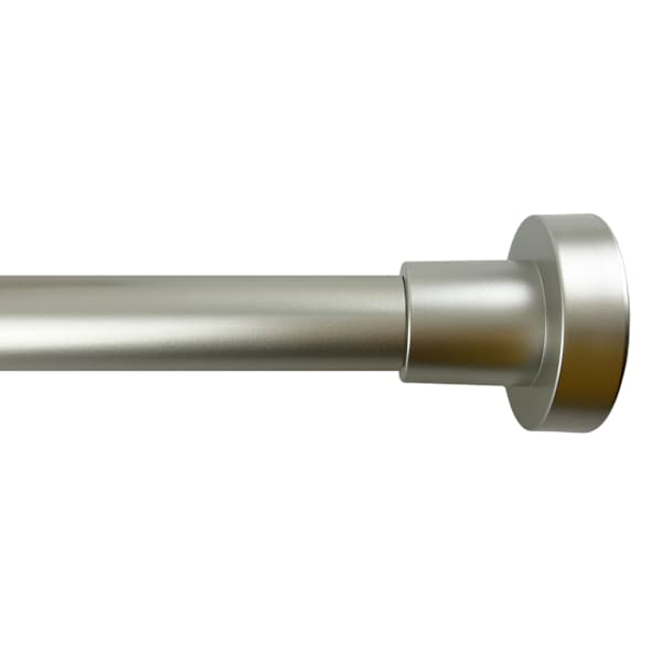 at home 1" Nickel Tension Curtain Rod 35-84"