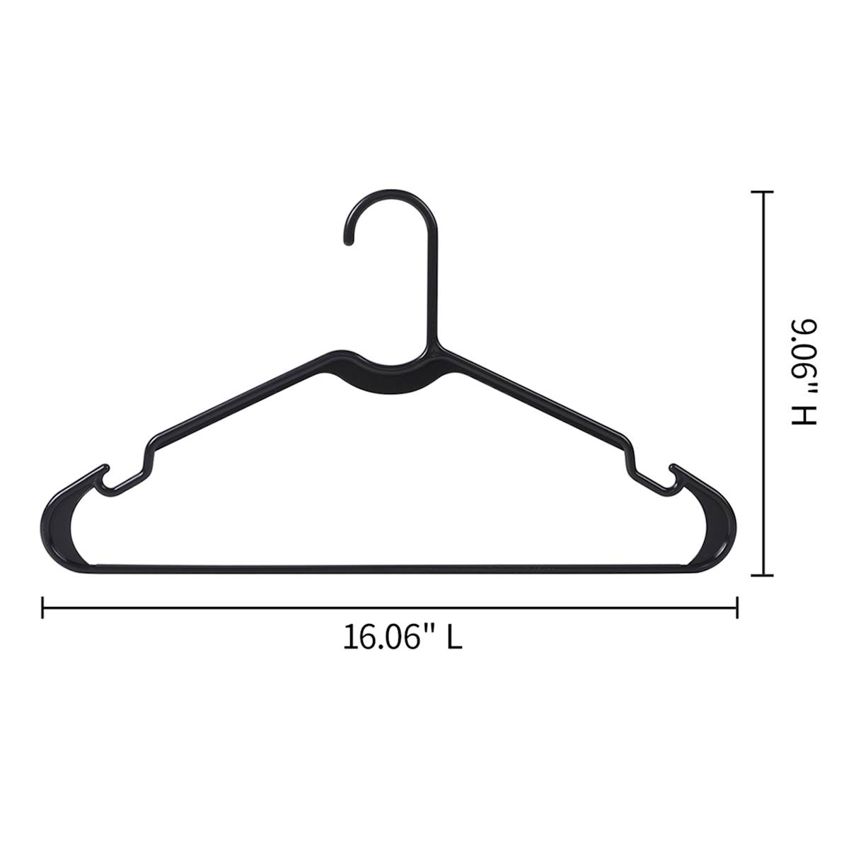 At Home 10-Pack Hanger Sets Black