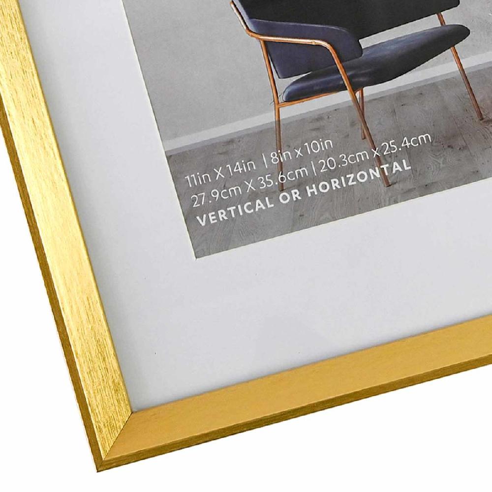 At Home 11x14 Matted To 8x10 Frame Gold