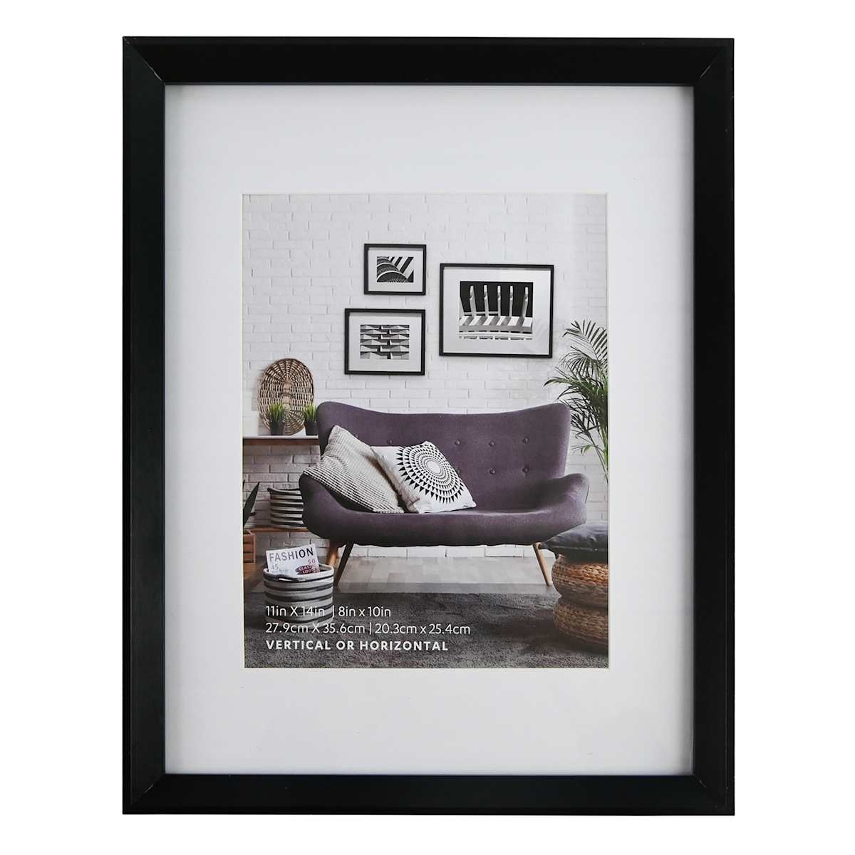 At Home 11x14 Matted To 8x10 Wall Frame Black