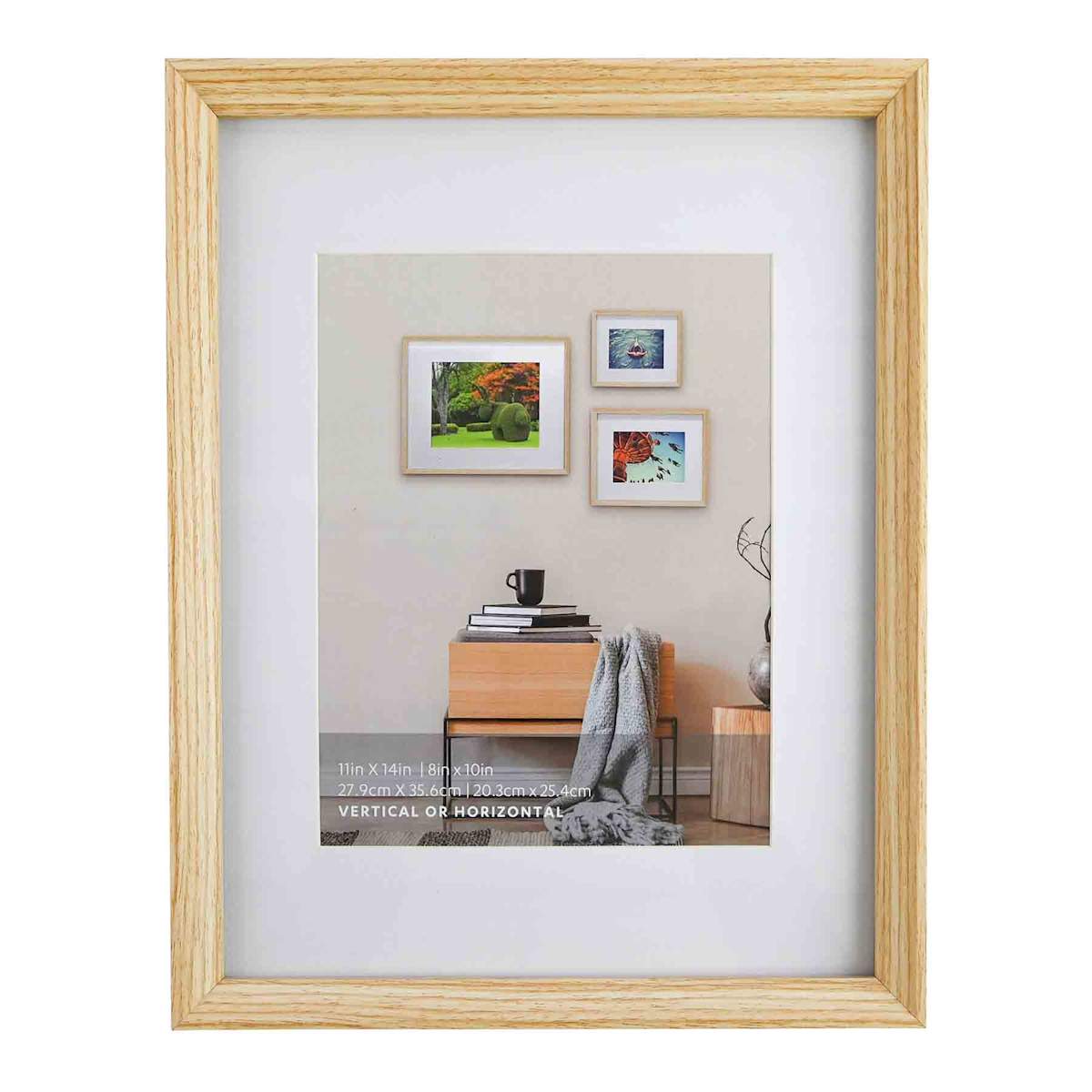 At Home 11x14 Matted To 8x10 Wall Frame Natural