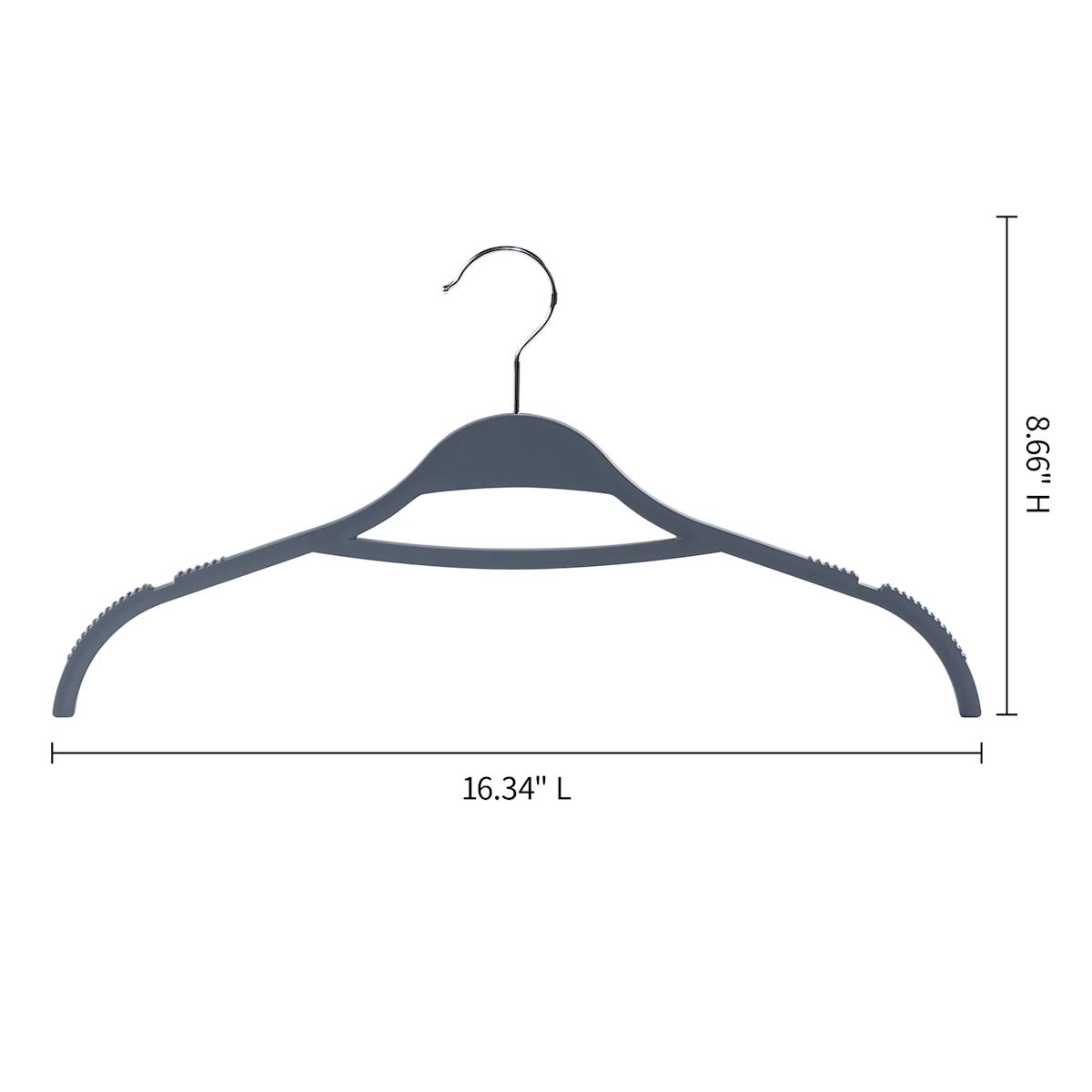 At Home 12-Piece Non-Slip Shirt Hangers Grey