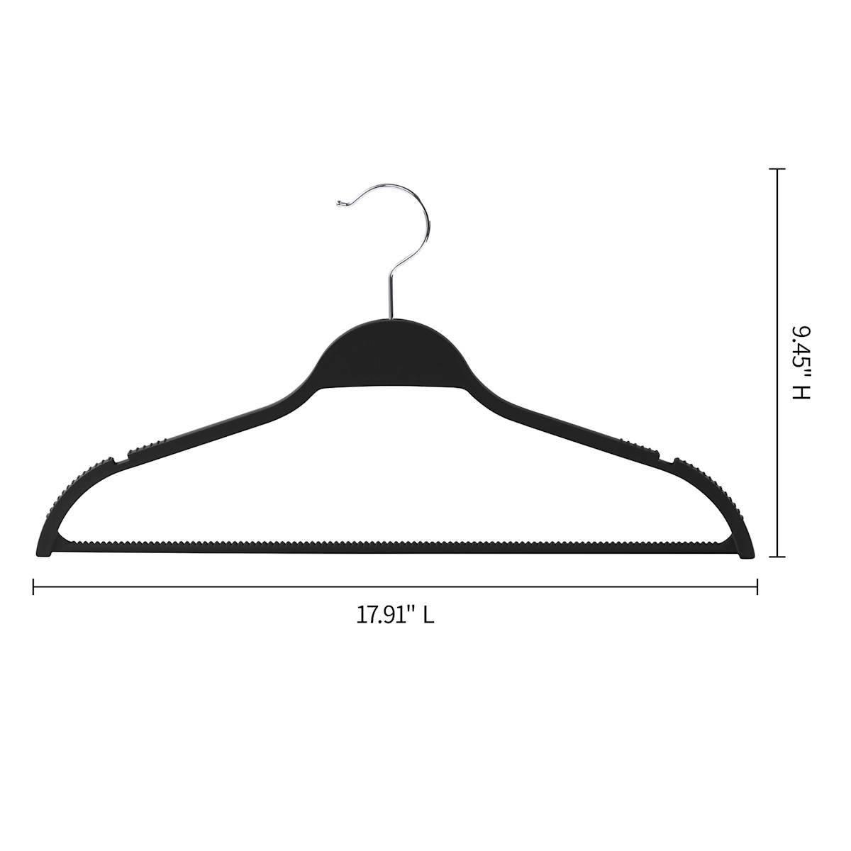 At Home 12-Piece Non-Slip Suit Hangers Black