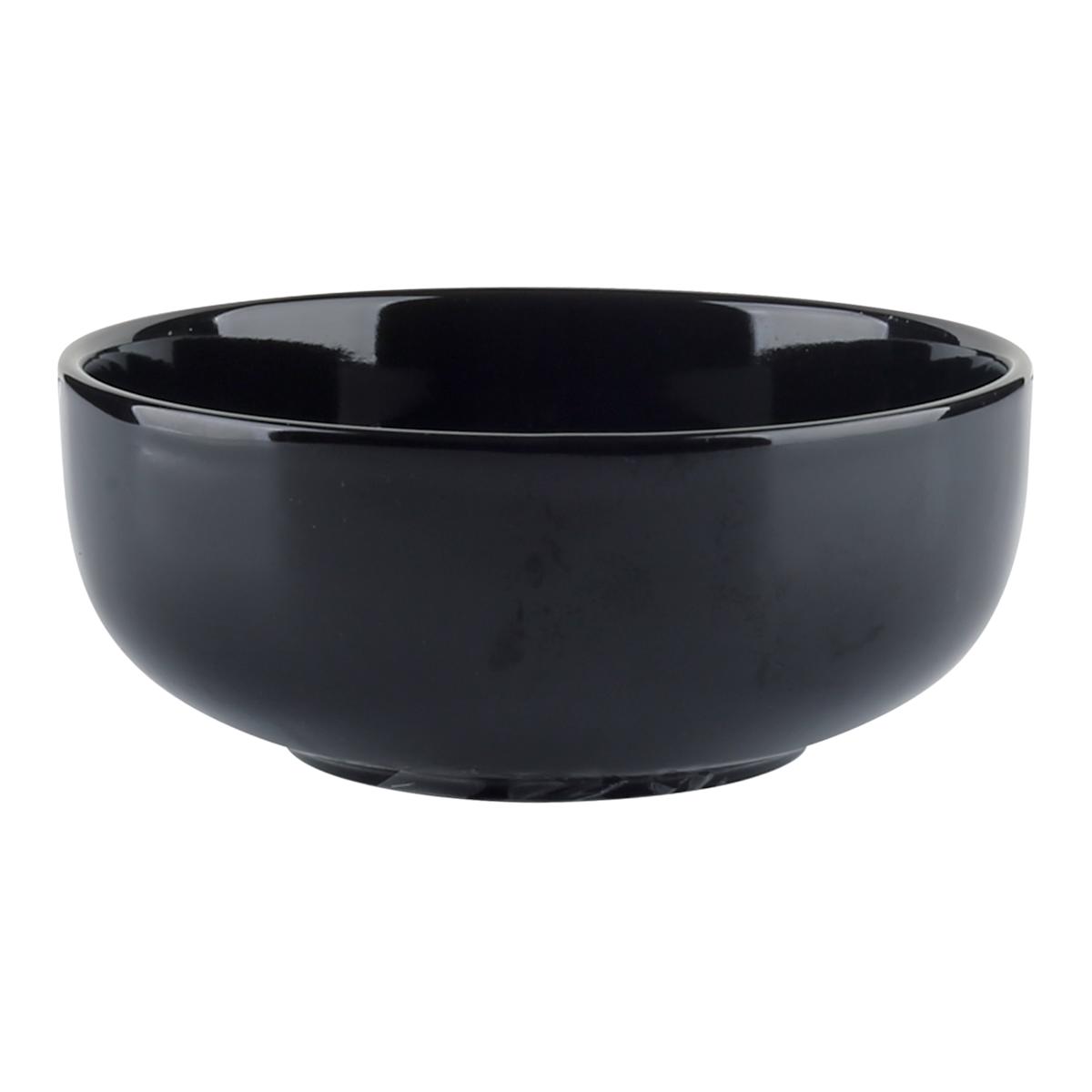 At Home 12-Piece Stoneware Dinnerware Set Black