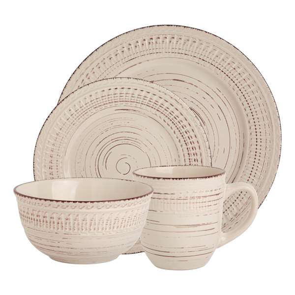 at home 16-Piece Cream Coscenza Dinnerware Set