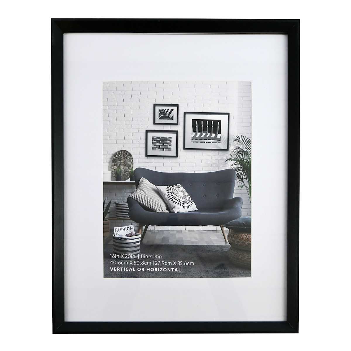 At Home 16x20 Matted To 11x14 Wall Frame Black