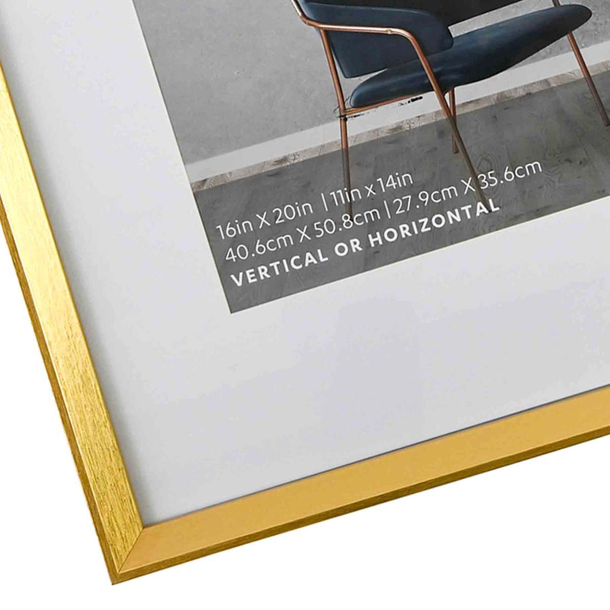 At Home 16x20 Matted To 11x14 Wall Frame Gold