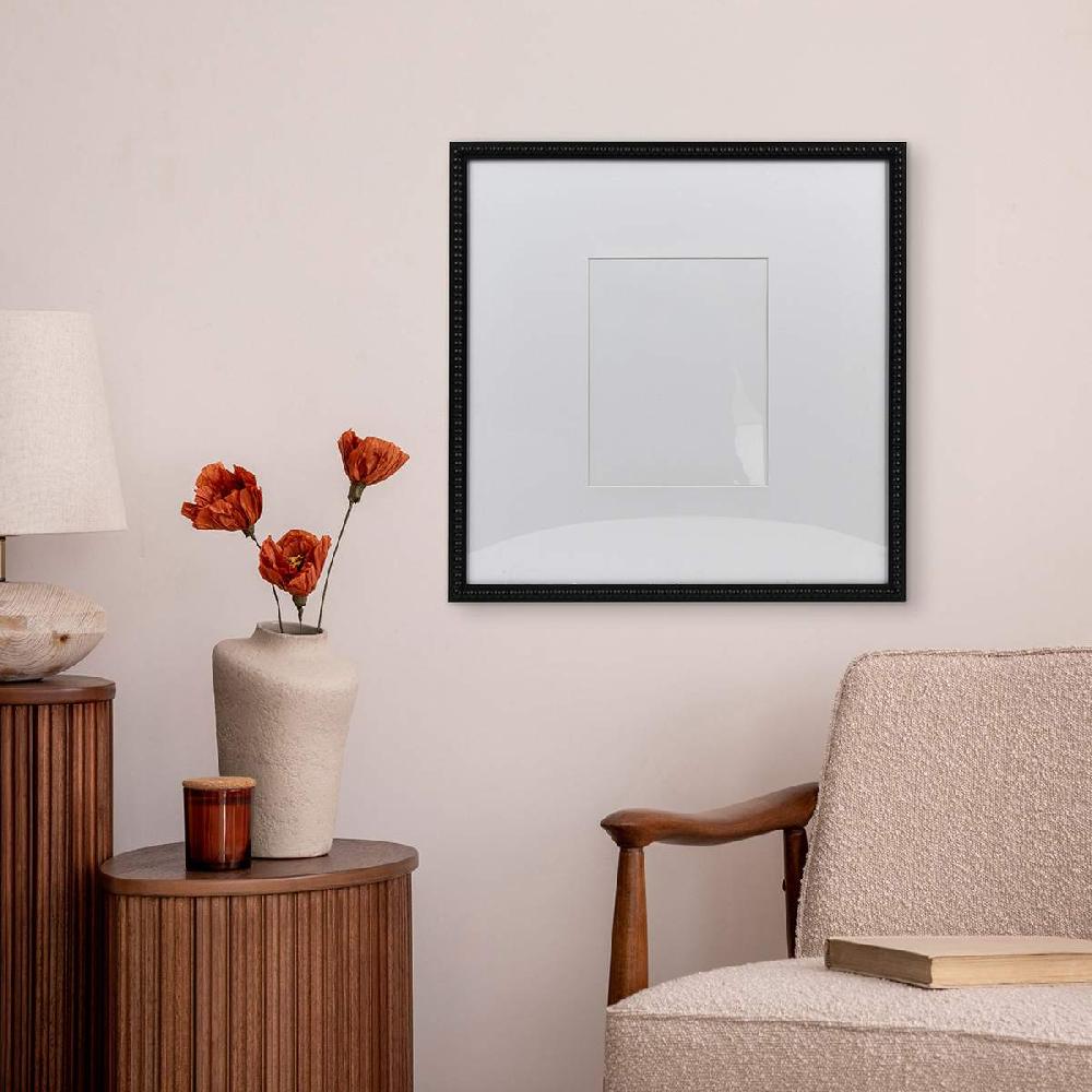 At Home 18" Black Matted To 8x10 Beaded Wall Frame