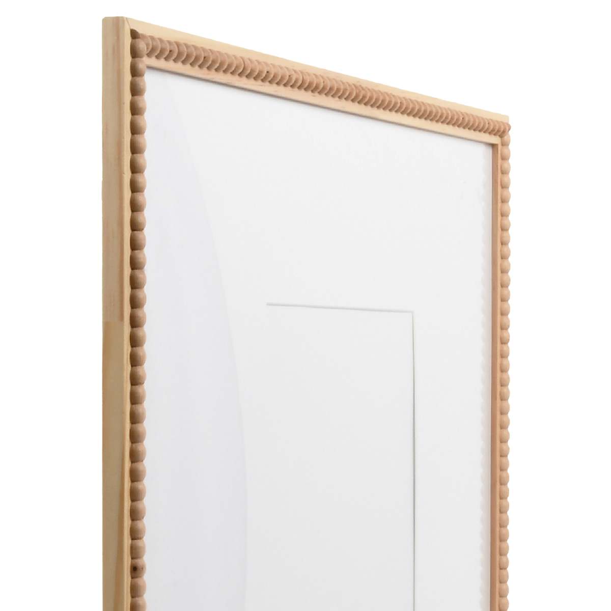 At Home 18" Natural Matted To 8x10 Beaded Frame