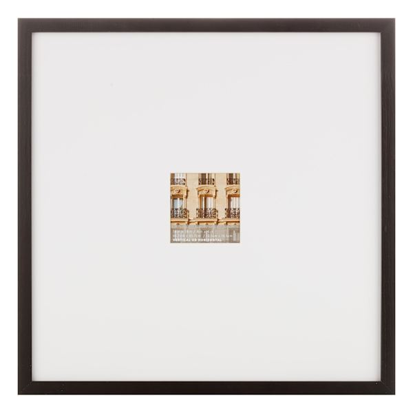 at home 18x18 Matted to 4x4 Wall Frame Black