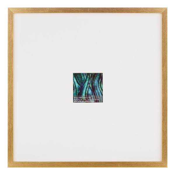 at home 18x18 Matted to 4x4 Wall Frame Gold