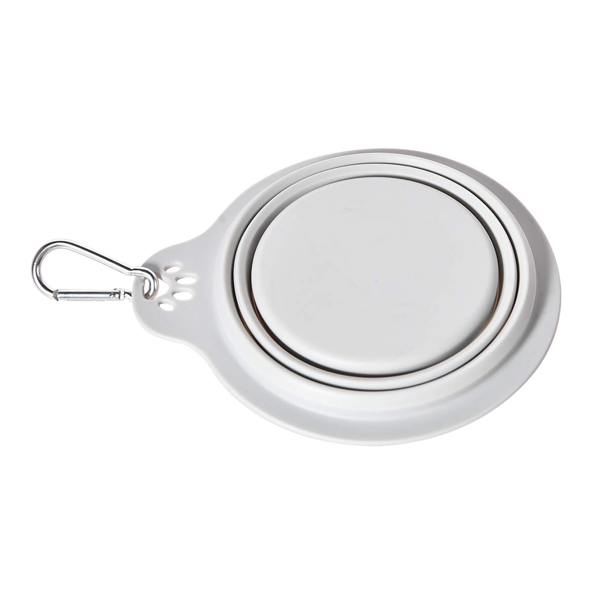 At Home 2-Cup Collapsible Pet Bowl Grey