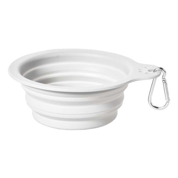 at home 2-Cup Collapsible Pet Bowl Grey