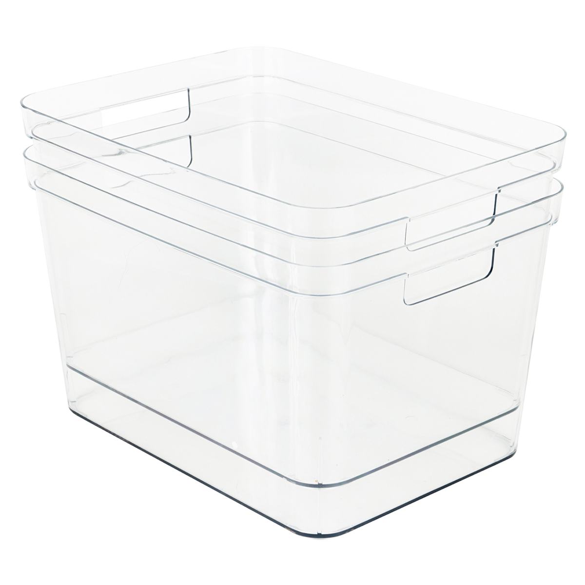 At Home 2-Pack Clear Bin Set 20l