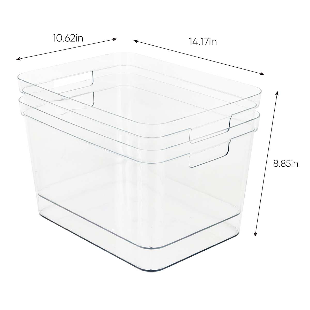 At Home 2-Pack Clear Bin Set 20l