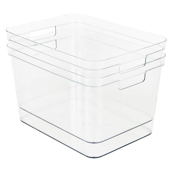 at home 2-Pack Clear Bin Set 20l