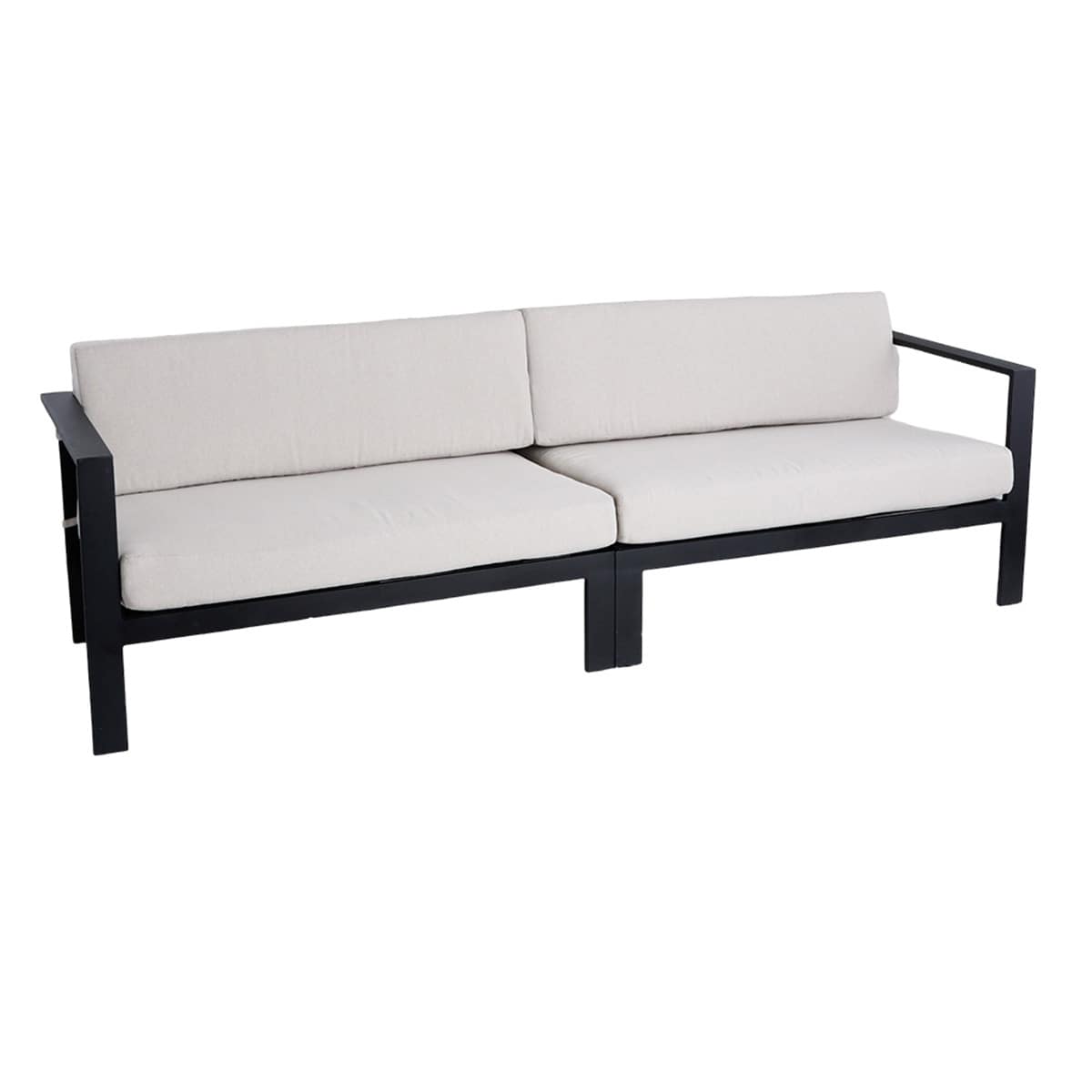 At Home 2-Piece Soho Black Steel Patio Sofa