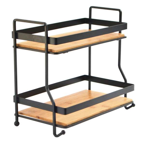 at home 2-Tier Tao Vanity Tray Matte Black