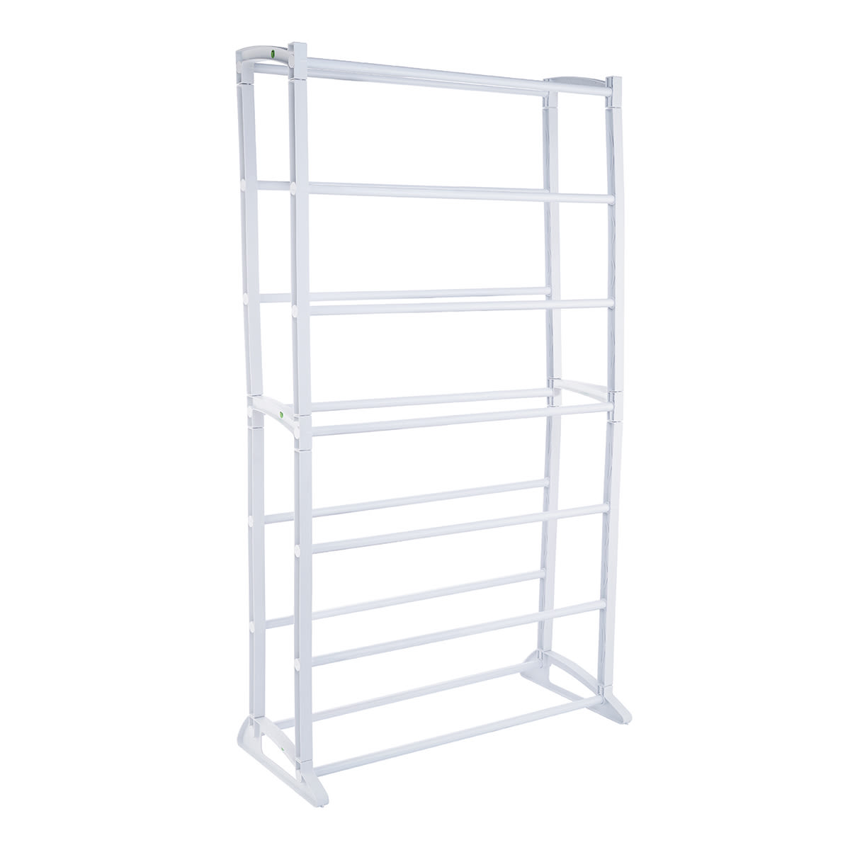 At Home 21-Pair Standing Shoe Rack White