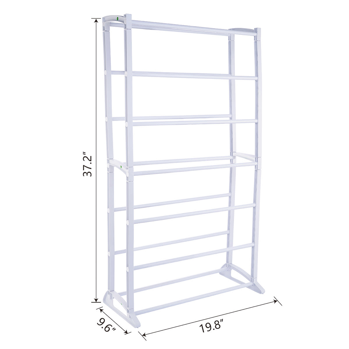 At Home 21-Pair Standing Shoe Rack White