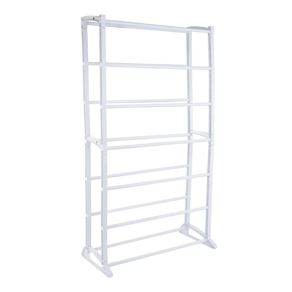 at home 21-Pair Standing Shoe Rack White