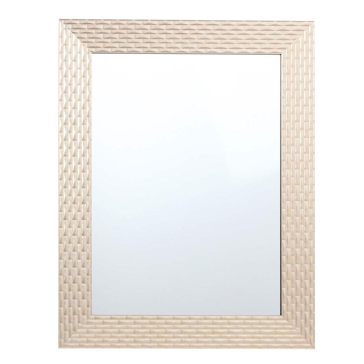 At Home 22X28 Metallic Basket Weave Mirror