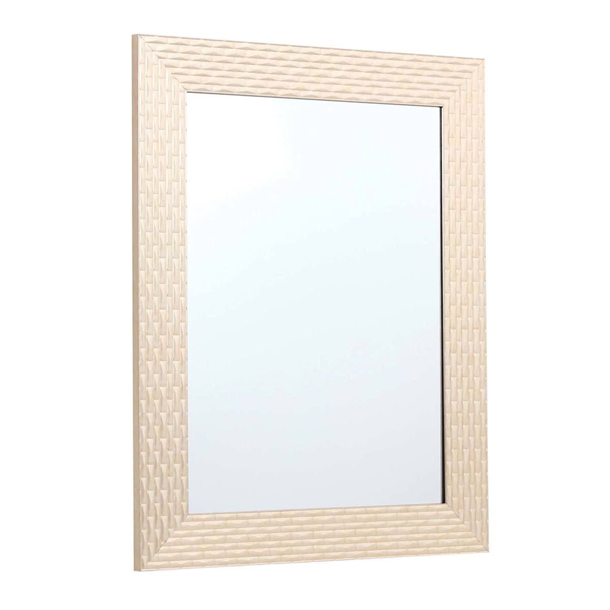 At Home 22X28 Metallic Basket Weave Mirror