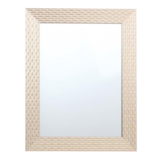 at home 22X28 Metallic Basket Weave Mirror