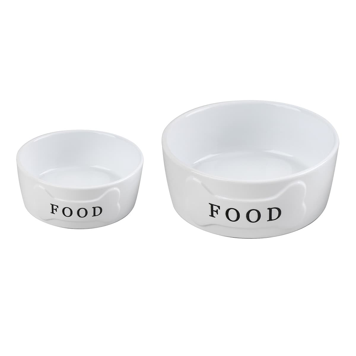 At Home 24oz Ceramic Food Dog Bowl M