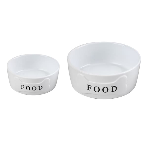 at home 24oz Ceramic Food Dog Bowl M