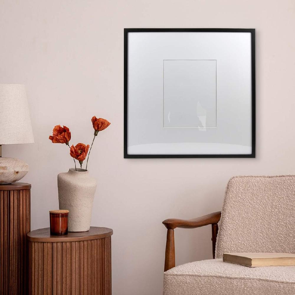 At Home 25" Black Matted To 11x14 Wall Frame