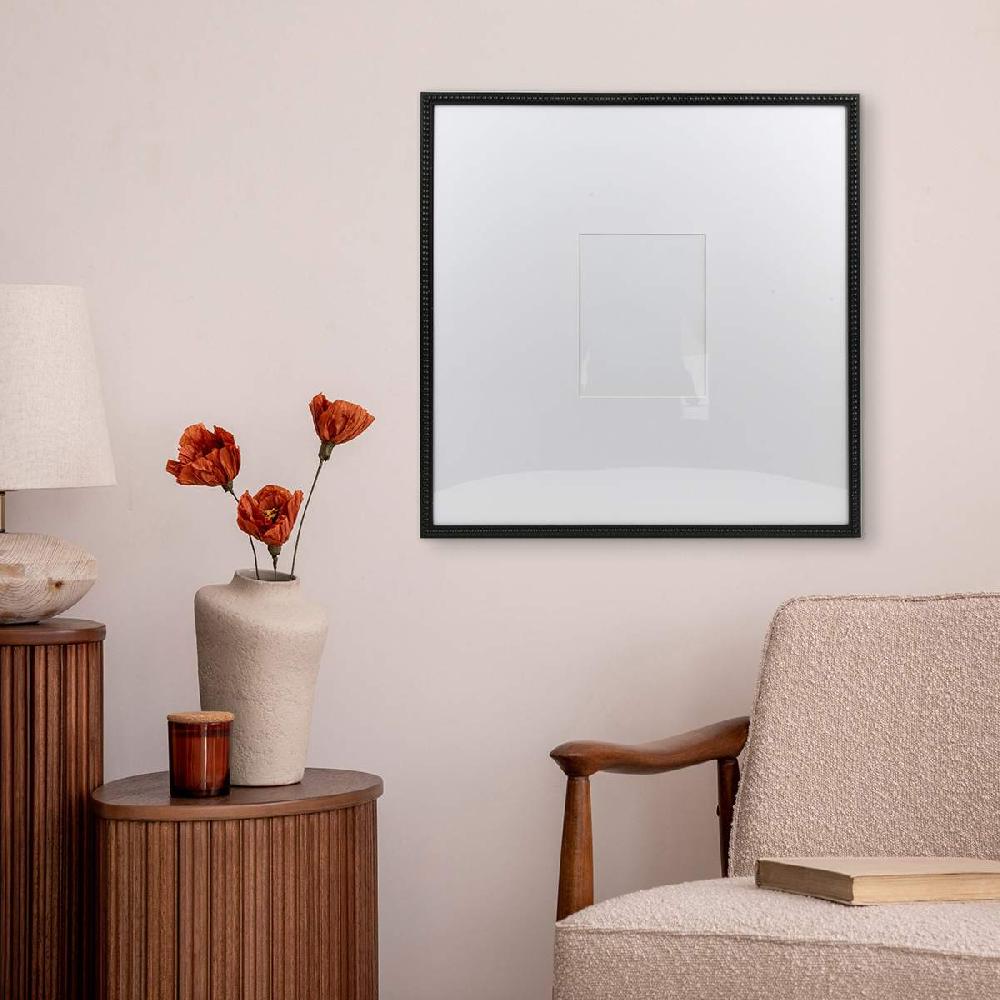 At Home 25" Black Matted To 8x10 Beaded Wall Frame