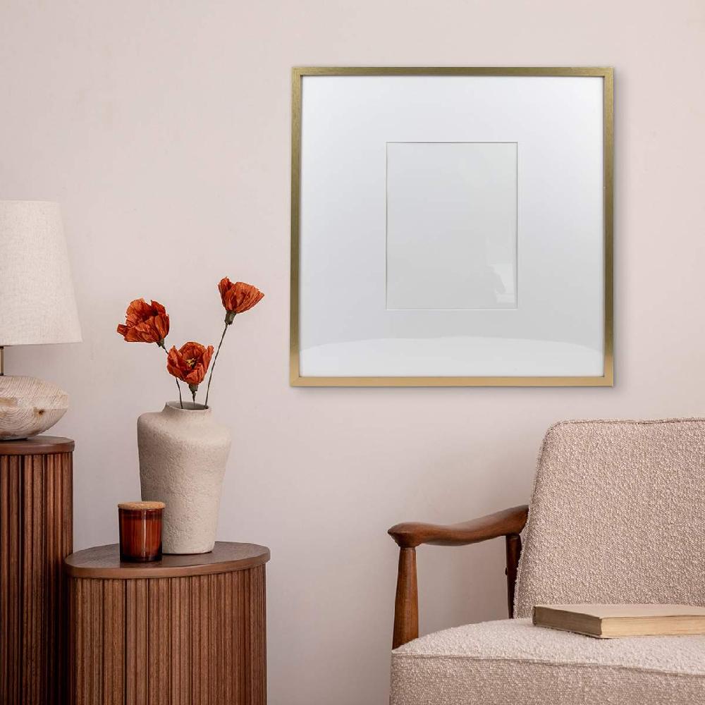 At Home 25" Gold Matted To 11x14 Wall Frame