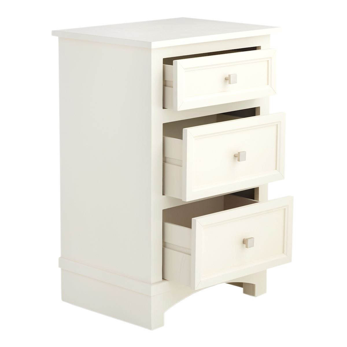 At Home 3-Drawer Rachel Wooden Cabinet White