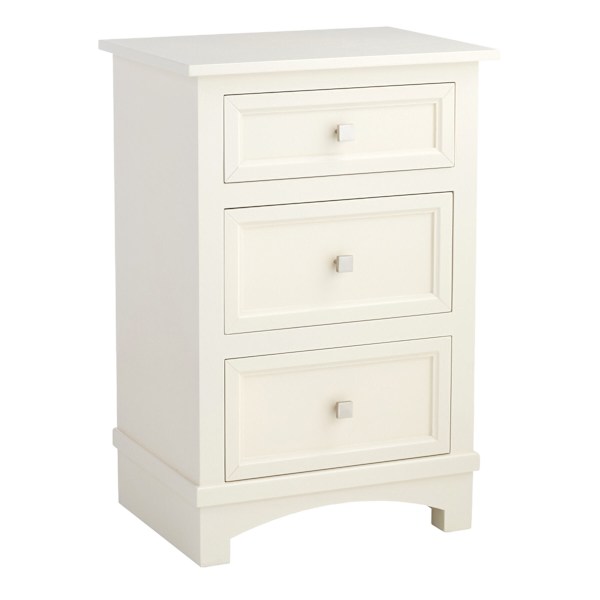 at home 3-Drawer Rachel Wooden Cabinet White