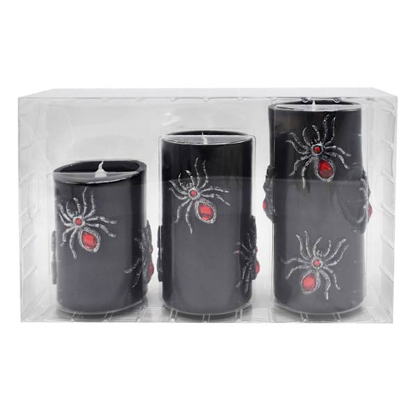 at home 3-Pack Spider LED Pillar Candles
