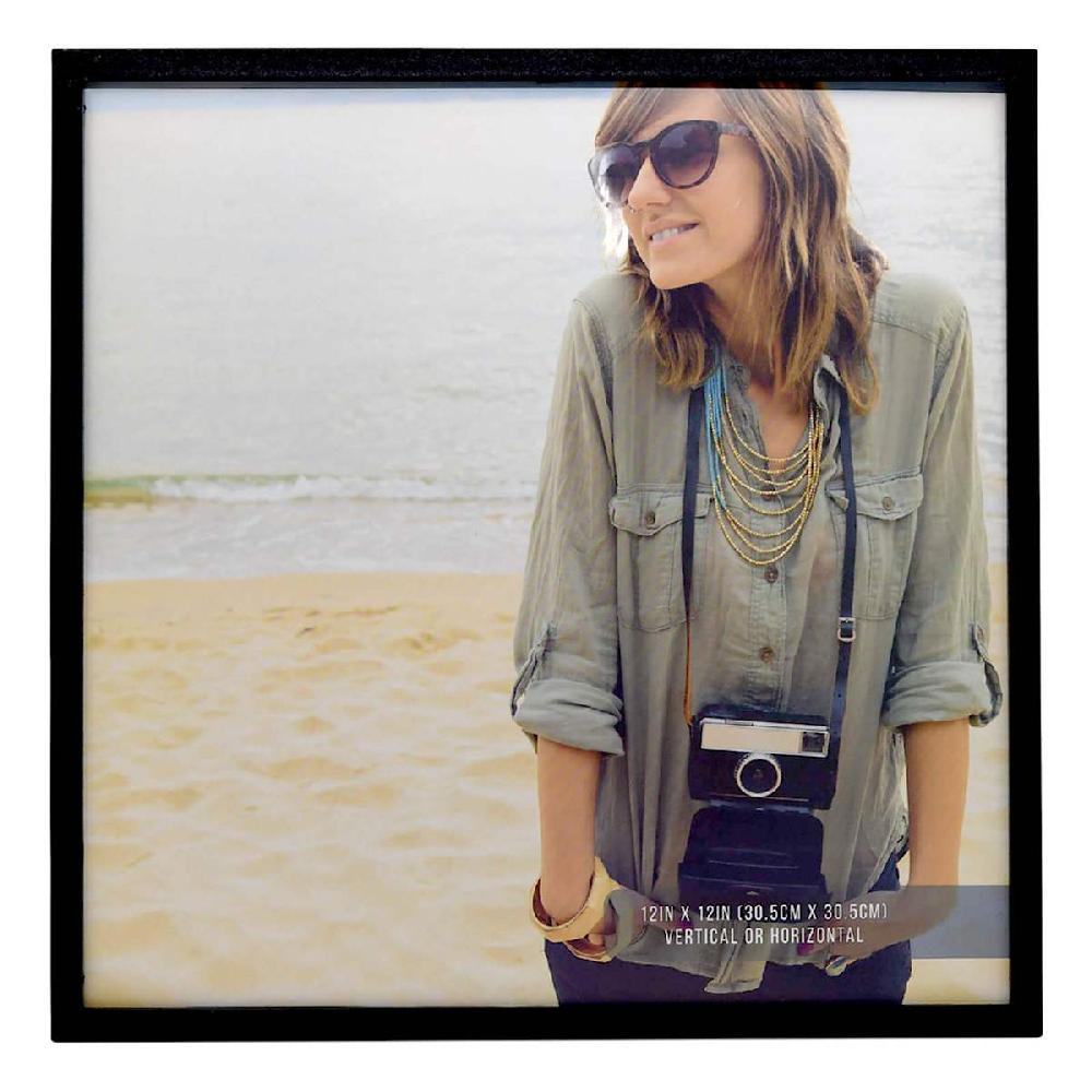 At Home 3-Piece Black Peel & Stick Wall Frames 12"