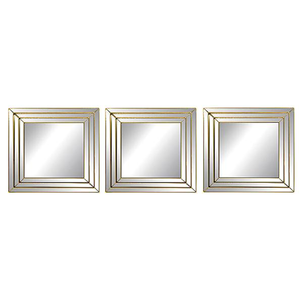 at home 3-Piece Gold Wall Mirror Set 10"