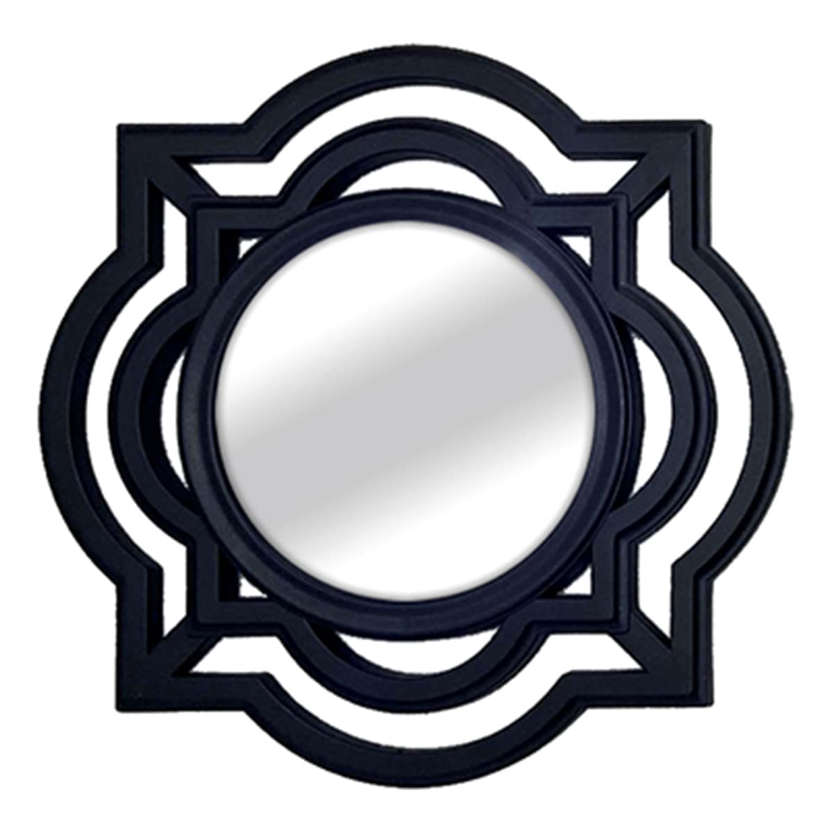 At Home 3-Piece Set Black Cloche Wall Mirrors 10"