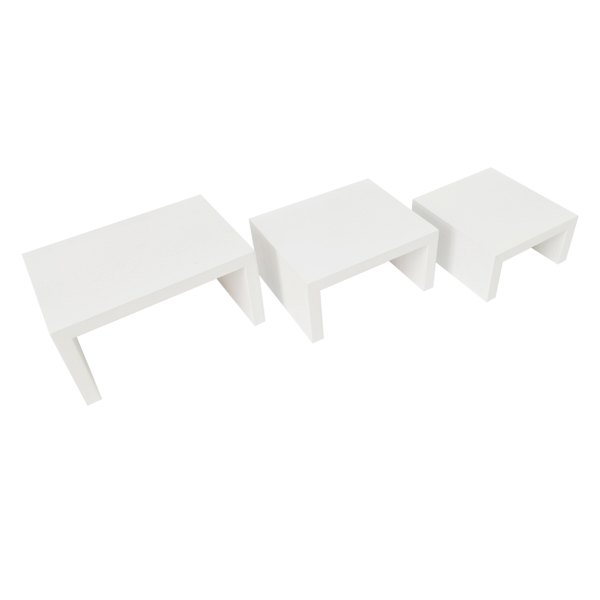 at home 3-Piece White Wood Riser Set