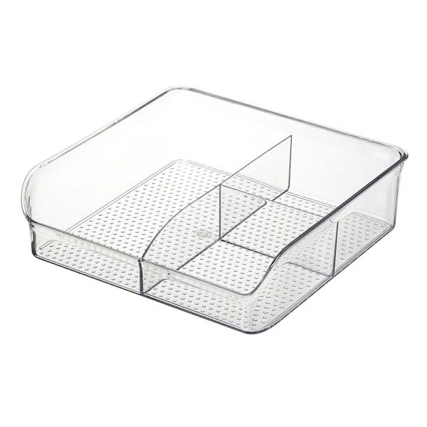 at home 3-Section Clear Storage Bin Large