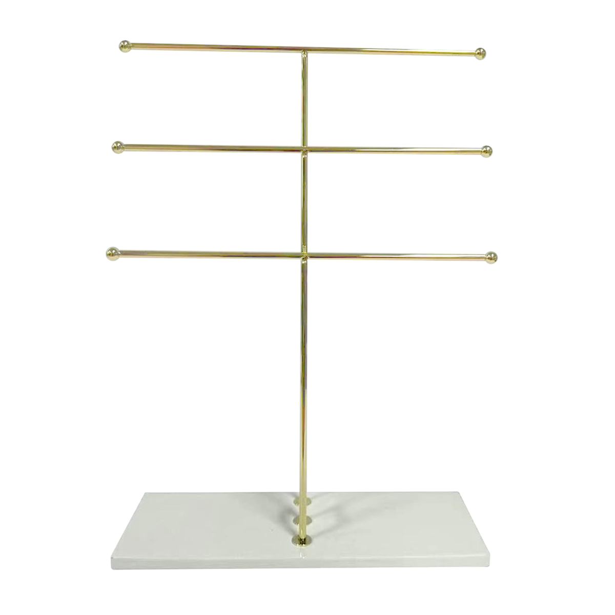 At Home 3-Tier Gold Necklace Organizer