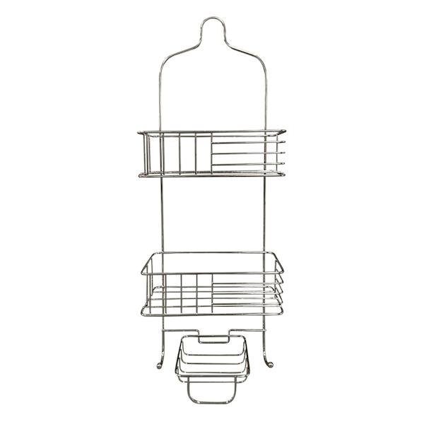 at home 3-Tier Iron Satin Nickel Shower Caddy